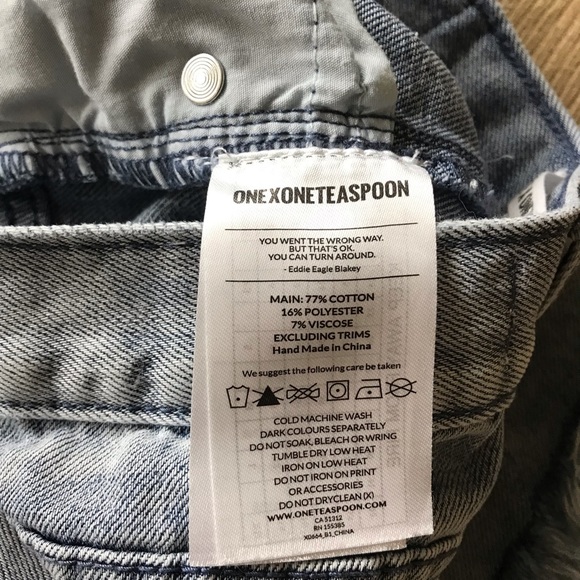 One Teaspoon Bonita Jean Shorts in Rocky Sz 25 - Picture 5 of 5